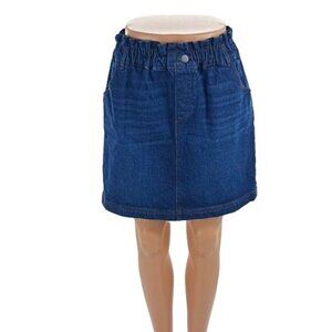 Loft Blue Denim Jean Skirt Womens Size XS Elastic Waist Pull-On Casual Mini